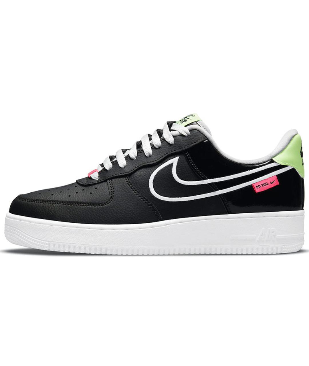 NIKE Черные кожаные низкие кроссовки / кеды, фото 2