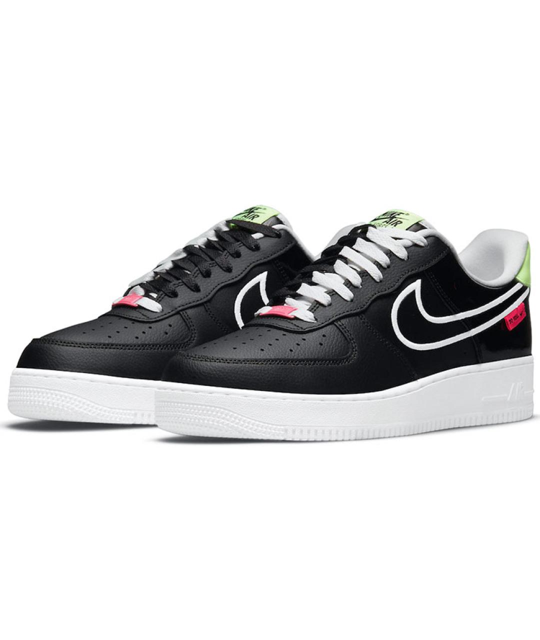NIKE Черные кожаные низкие кроссовки / кеды, фото 4