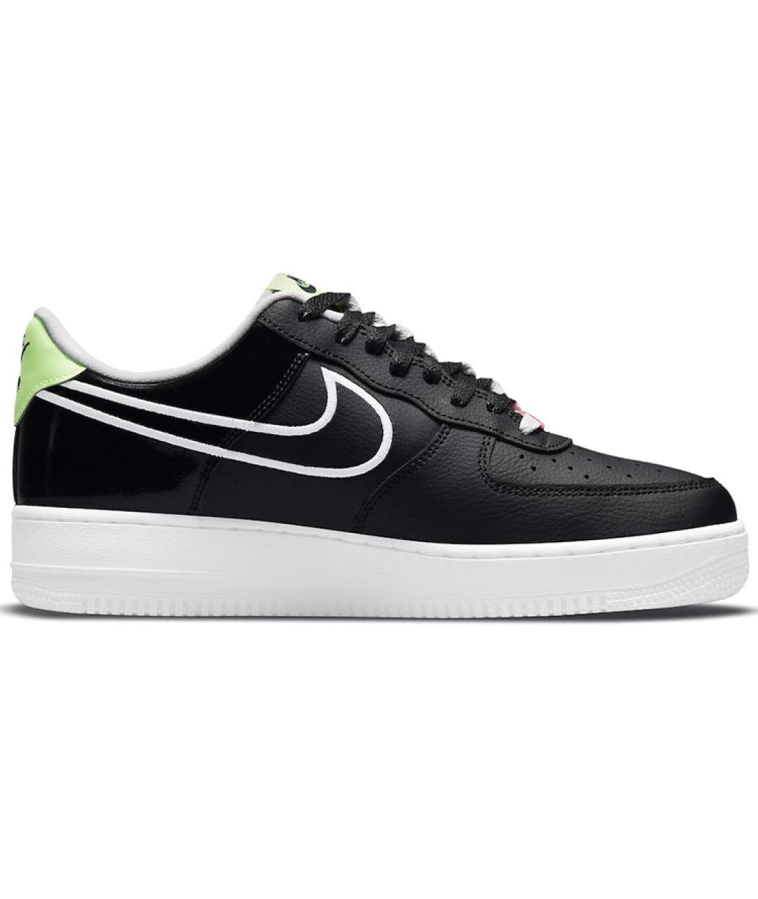 NIKE Черные кожаные низкие кроссовки / кеды, фото 3
