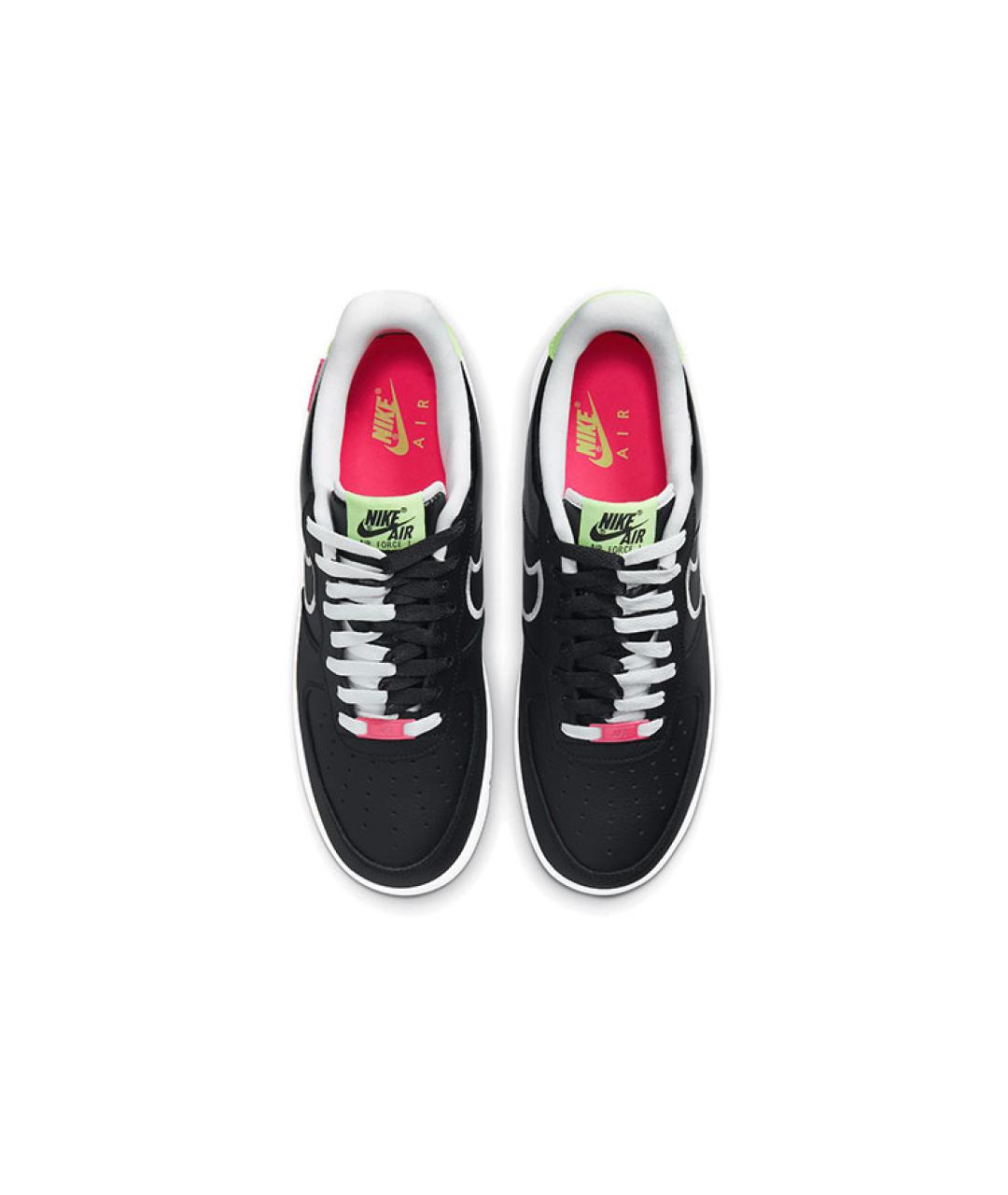 NIKE Черные кожаные низкие кроссовки / кеды, фото 5