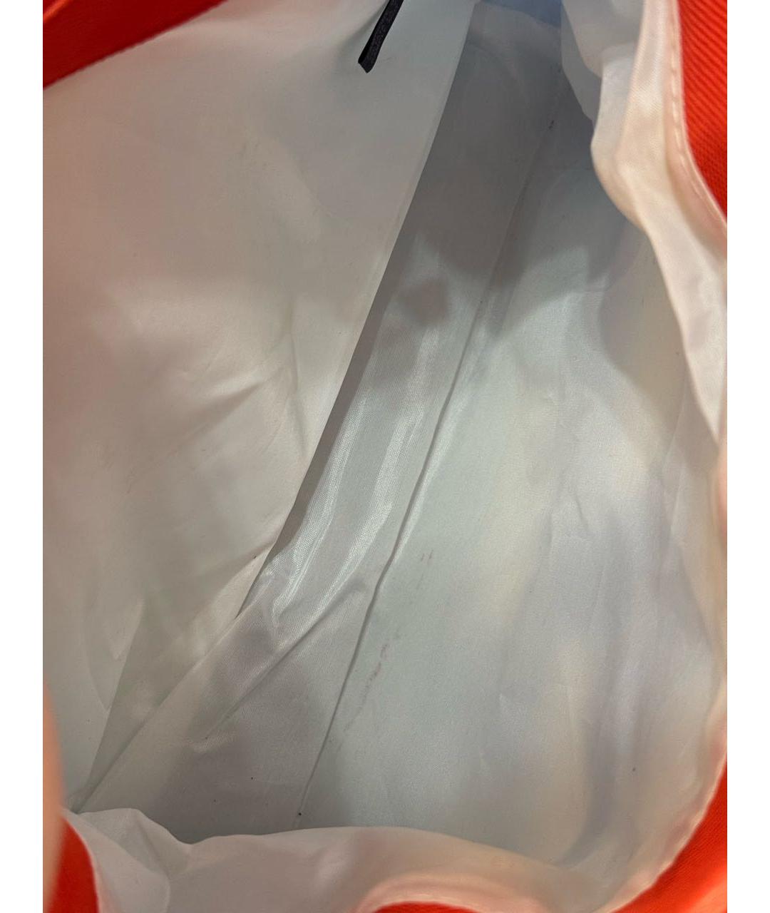 MOSCHINO Голубая тканевая сумка с короткими ручками, фото 4