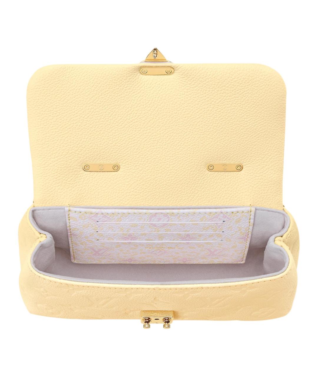 LOUIS VUITTON Желтая кожаная сумка через плечо, фото 4