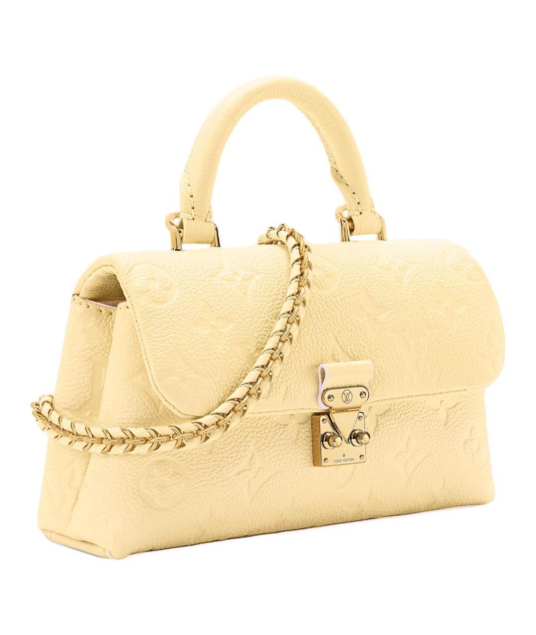 LOUIS VUITTON Желтая кожаная сумка через плечо, фото 2