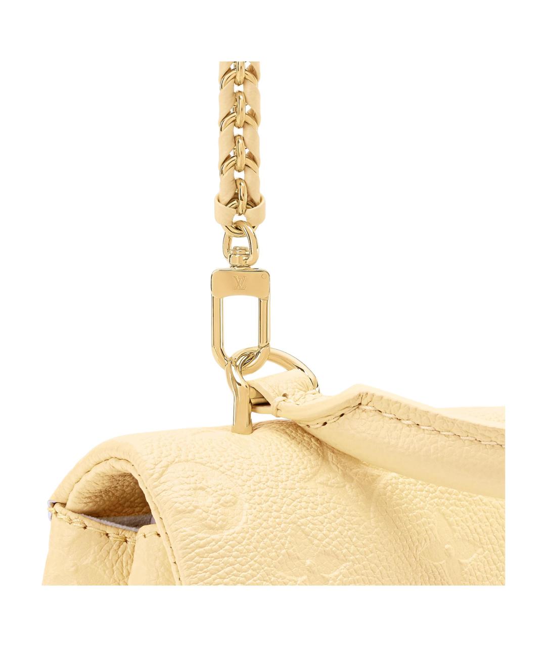 LOUIS VUITTON Желтая кожаная сумка через плечо, фото 5