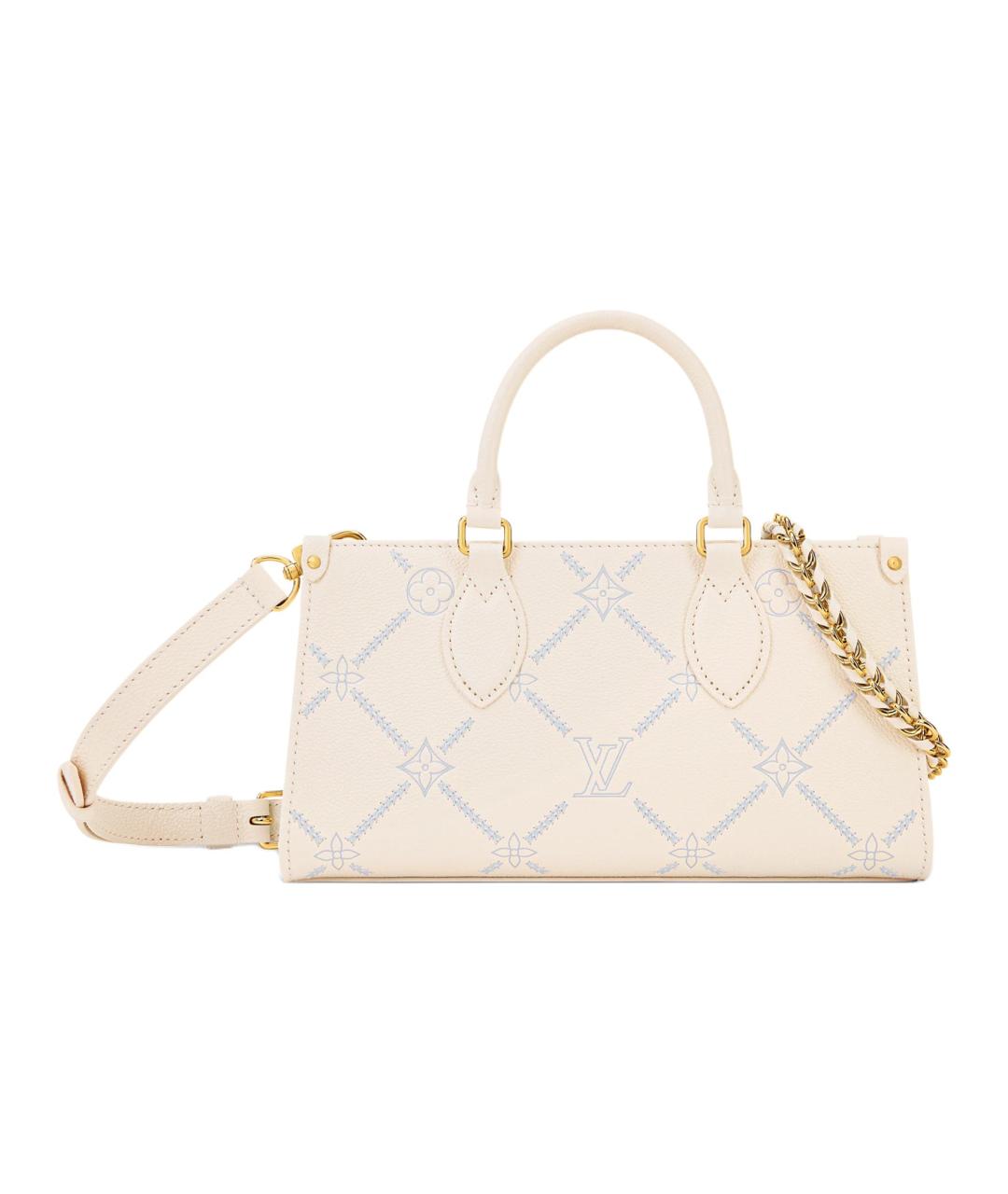 LOUIS VUITTON Бежевая кожаная сумка через плечо, фото 1