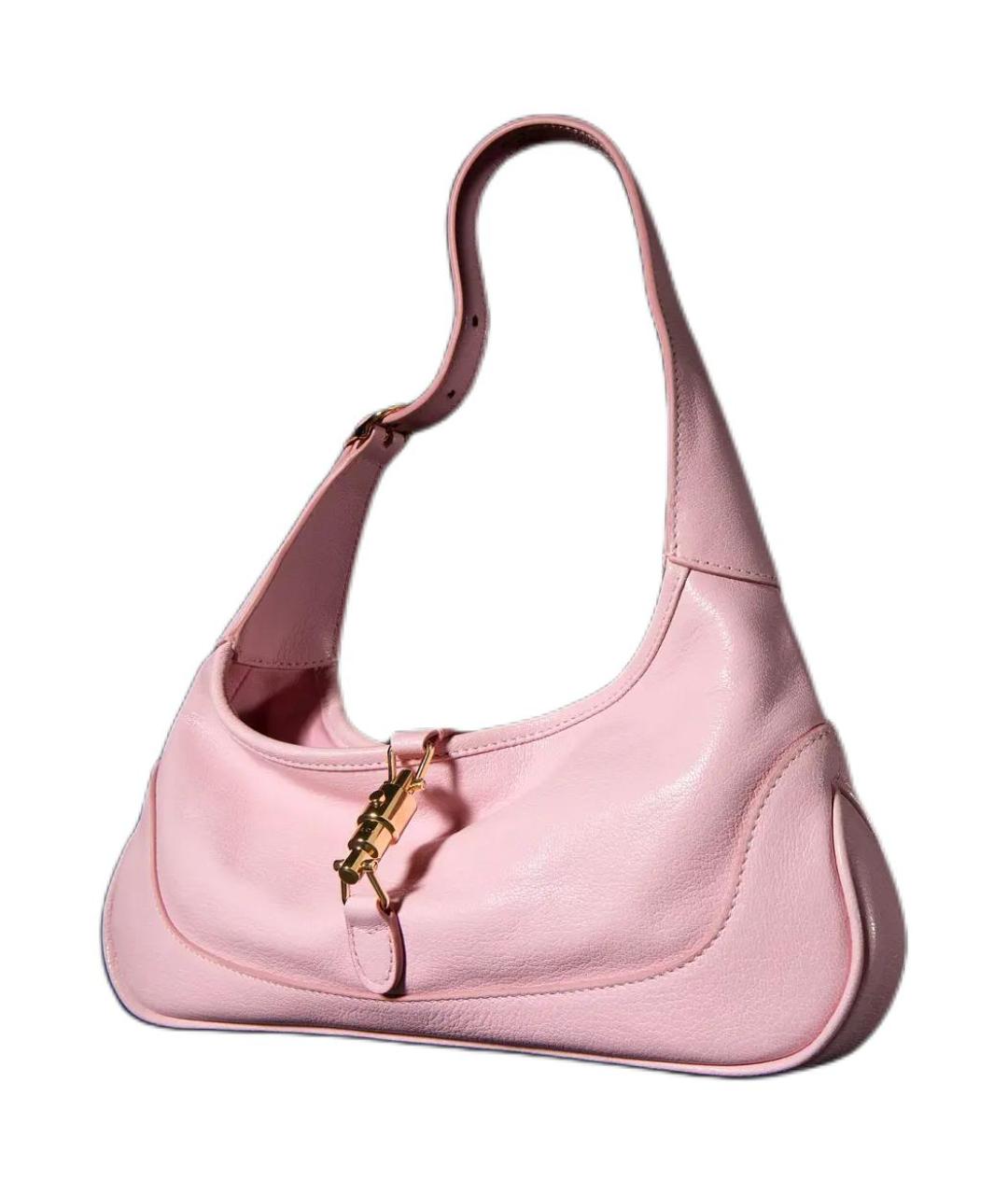 GUCCI Розовая кожаная сумка с короткими ручками, фото 5