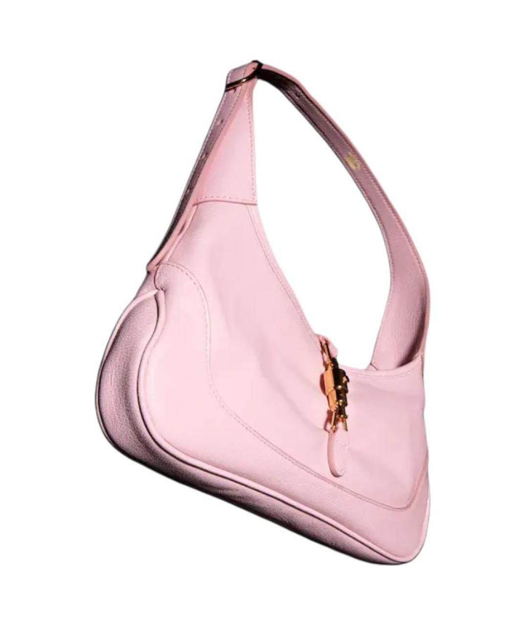 GUCCI Розовая кожаная сумка с короткими ручками, фото 4