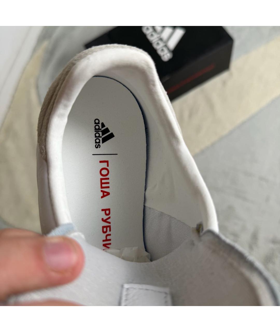ADIDAS Белые кожаные низкие кроссовки / кеды, фото 7