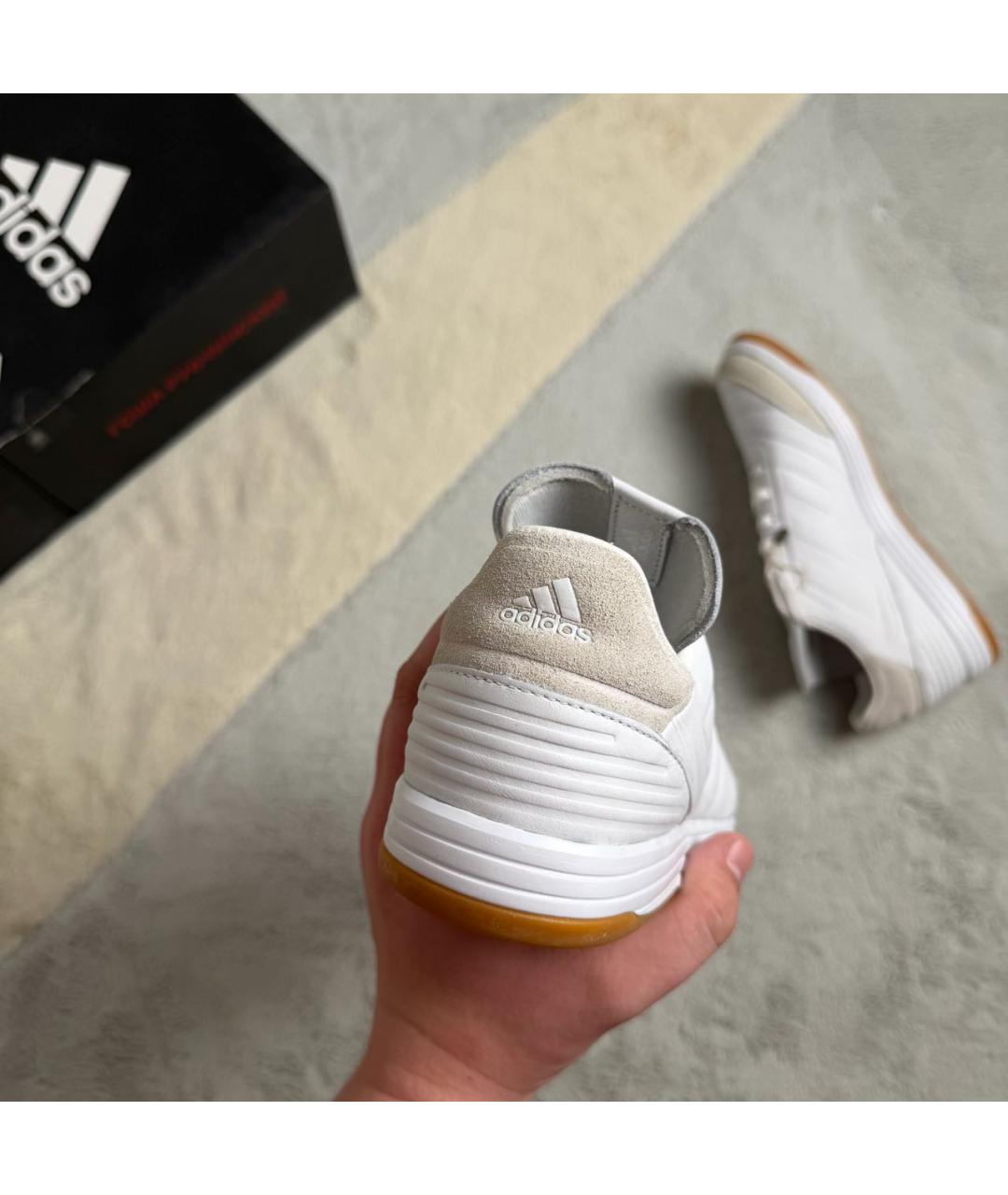 ADIDAS Белые кожаные низкие кроссовки / кеды, фото 3