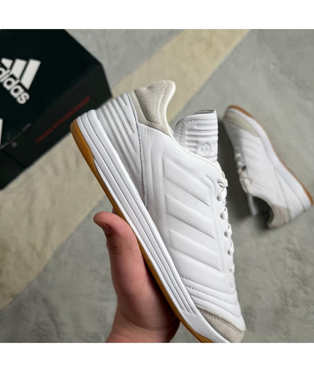 ADIDAS Белые кожаные низкие кроссовки / кеды, фото 4