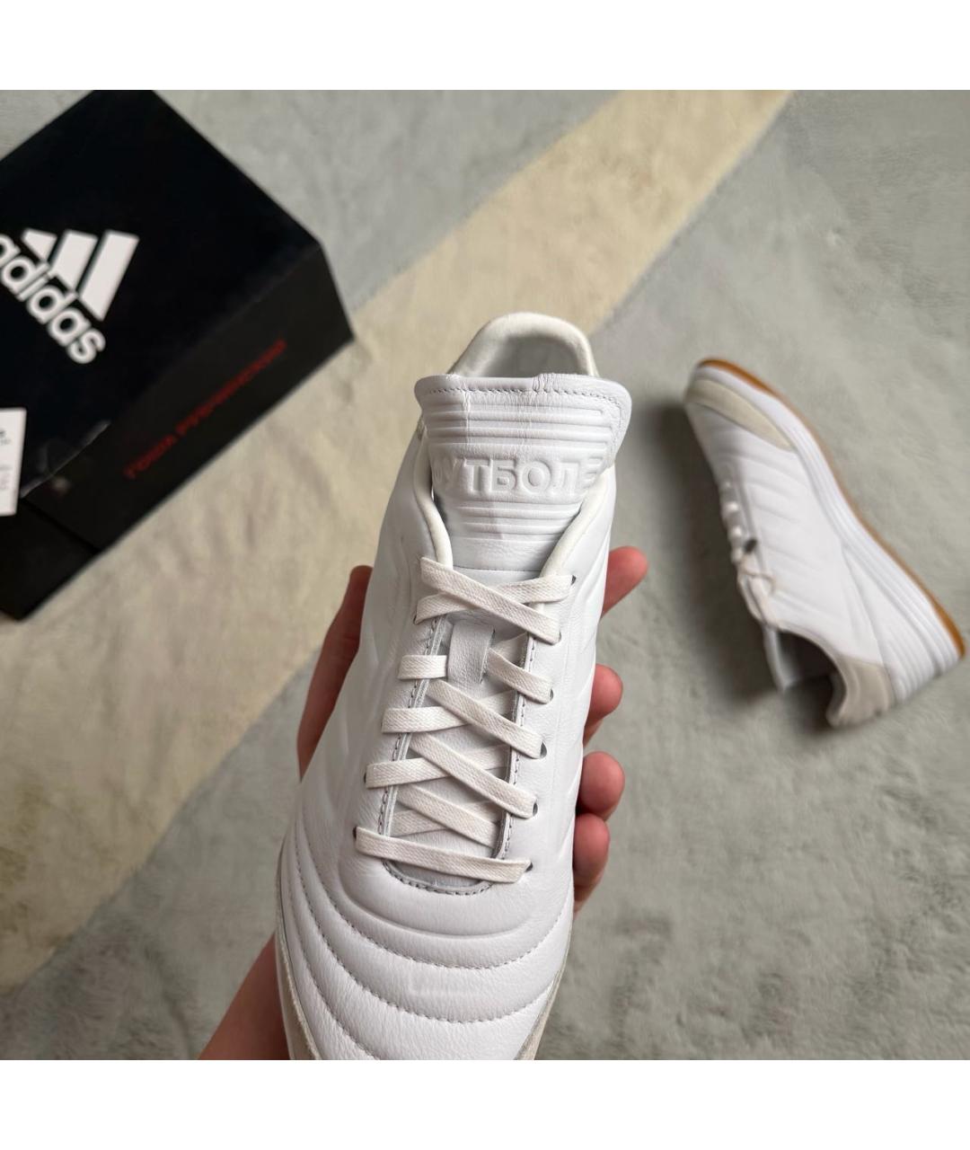ADIDAS Белые кожаные низкие кроссовки / кеды, фото 6