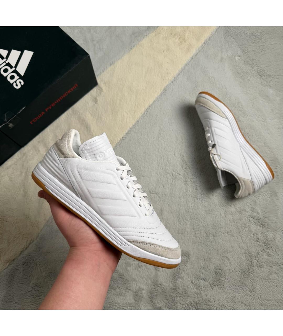 ADIDAS Белые кожаные низкие кроссовки / кеды, фото 2