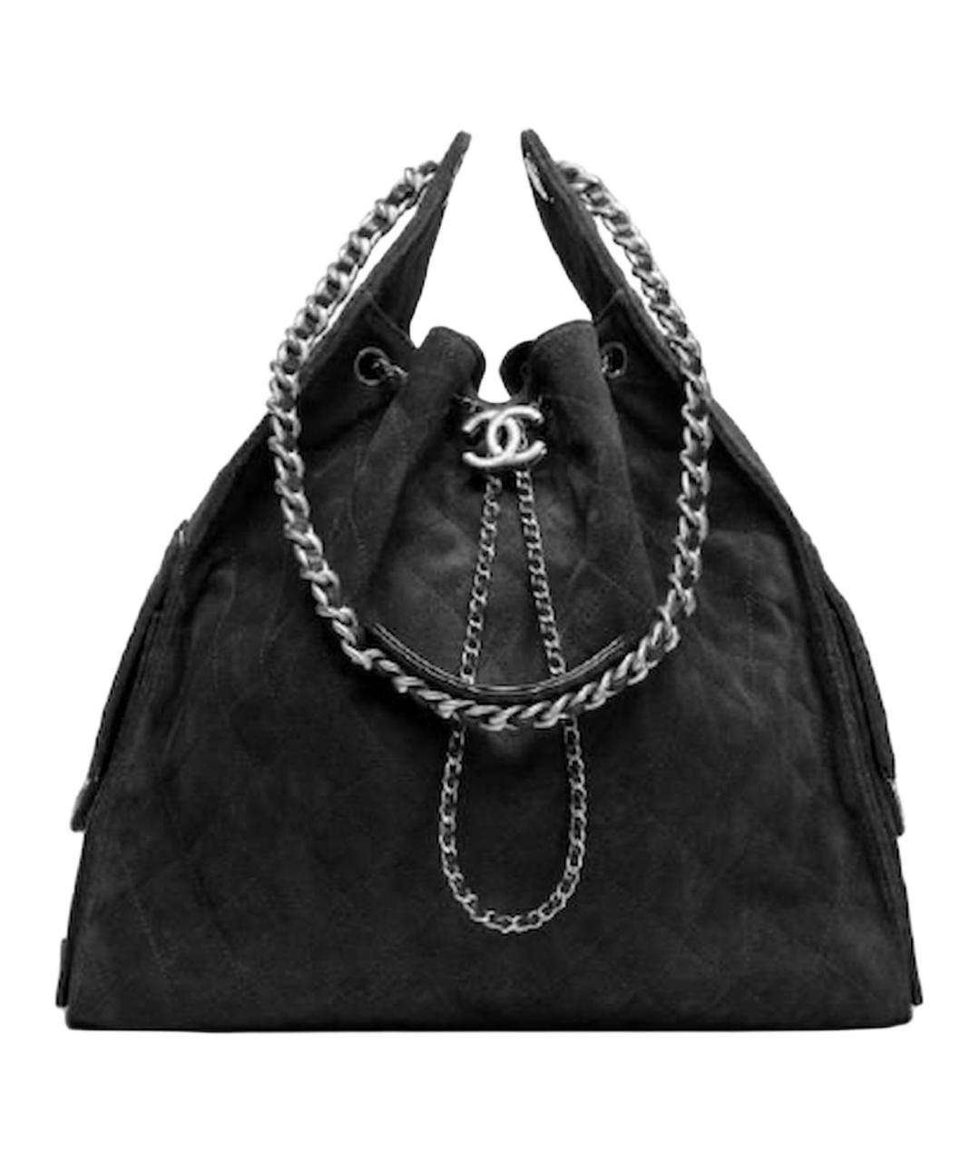 CHANEL Черная замшевая сумка через плечо, фото 2
