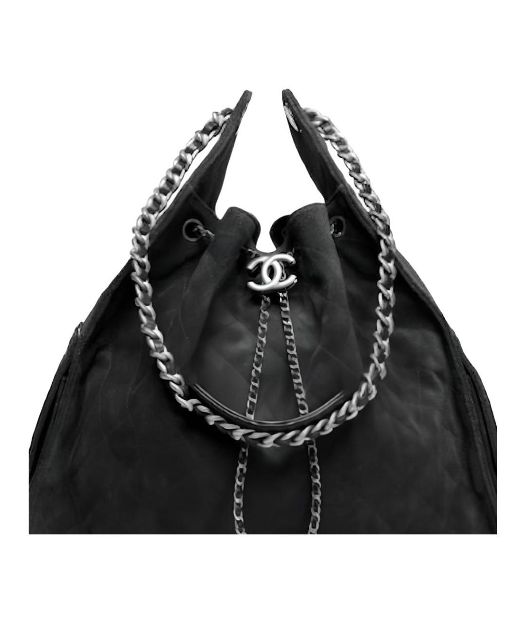 CHANEL Черная замшевая сумка через плечо, фото 3