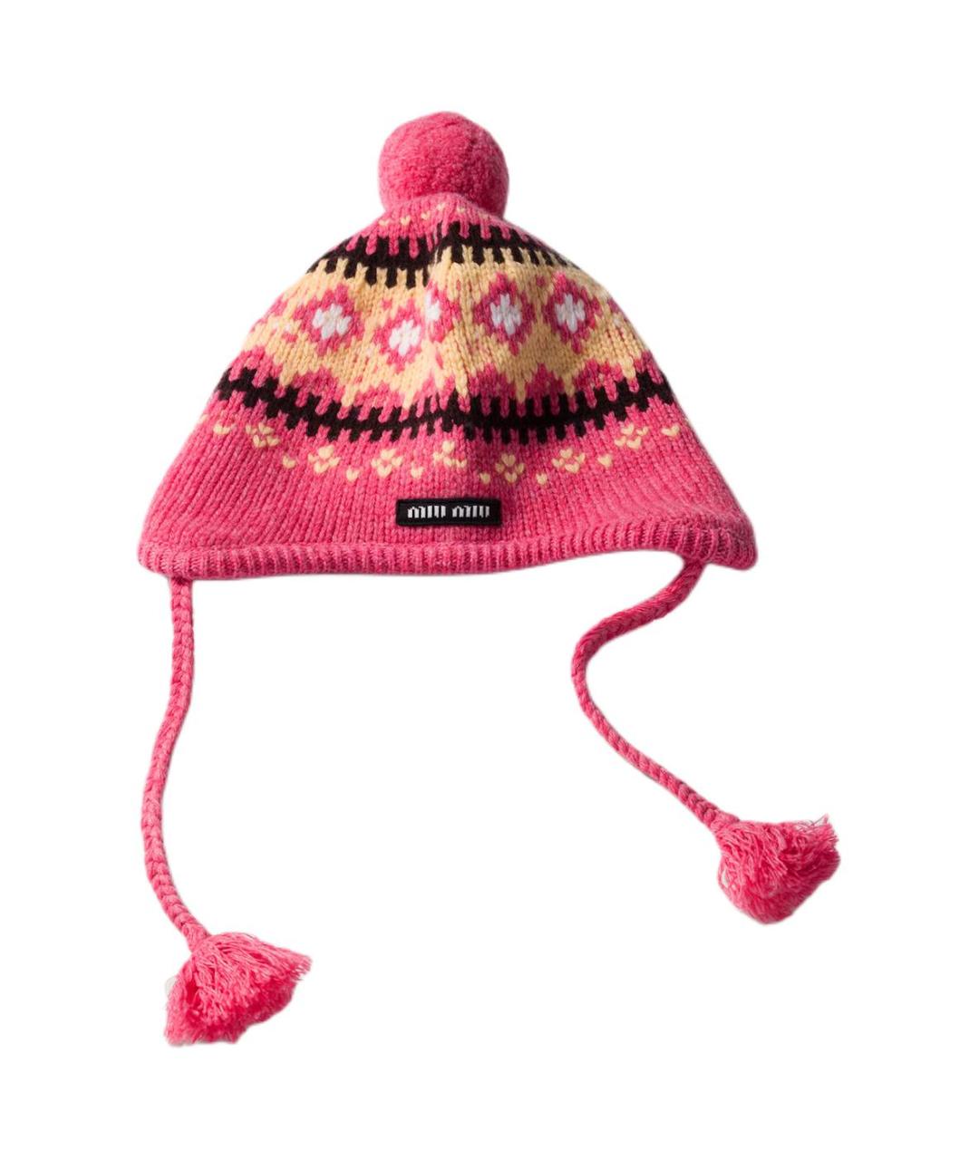 MIU MIU Розовая шапка, фото 2