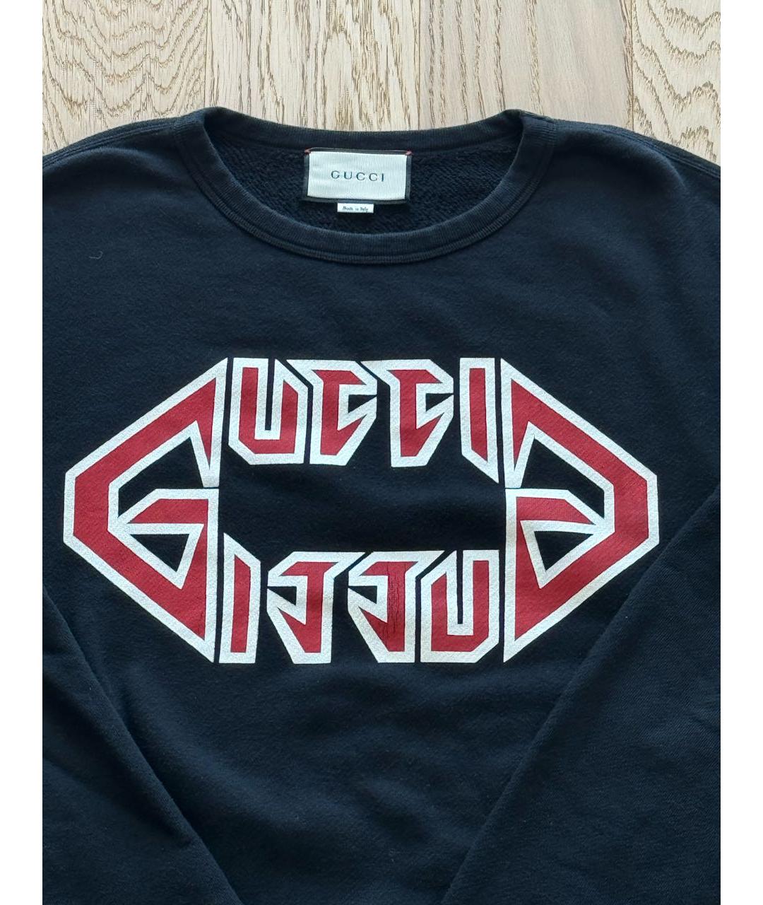 GUCCI Черный хлопковый джемпер / свитер, фото 2