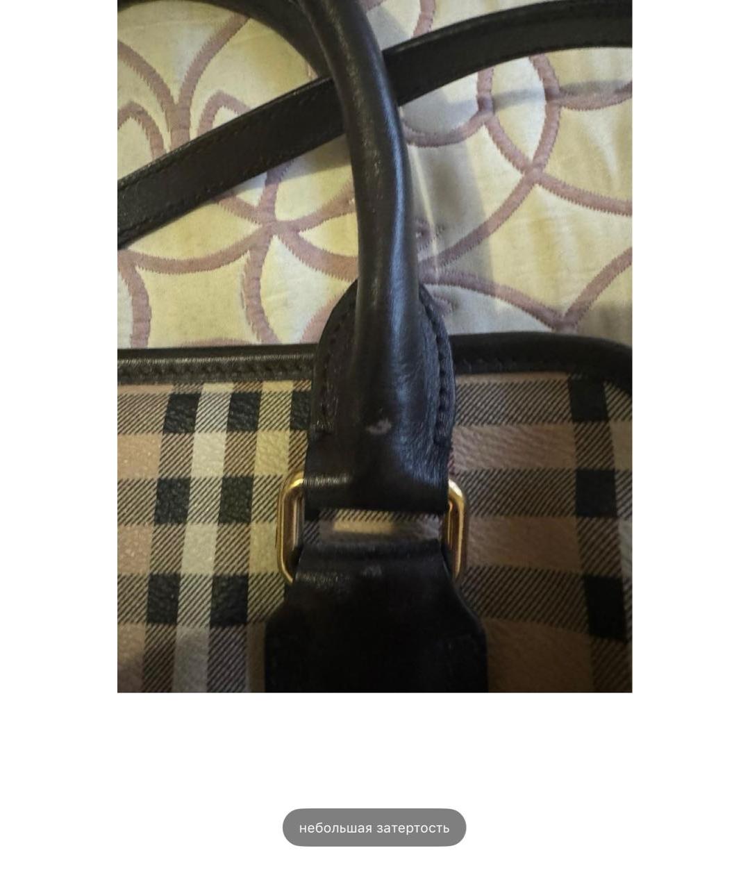BURBERRY Бежевая кожаная сумка тоут, фото 7