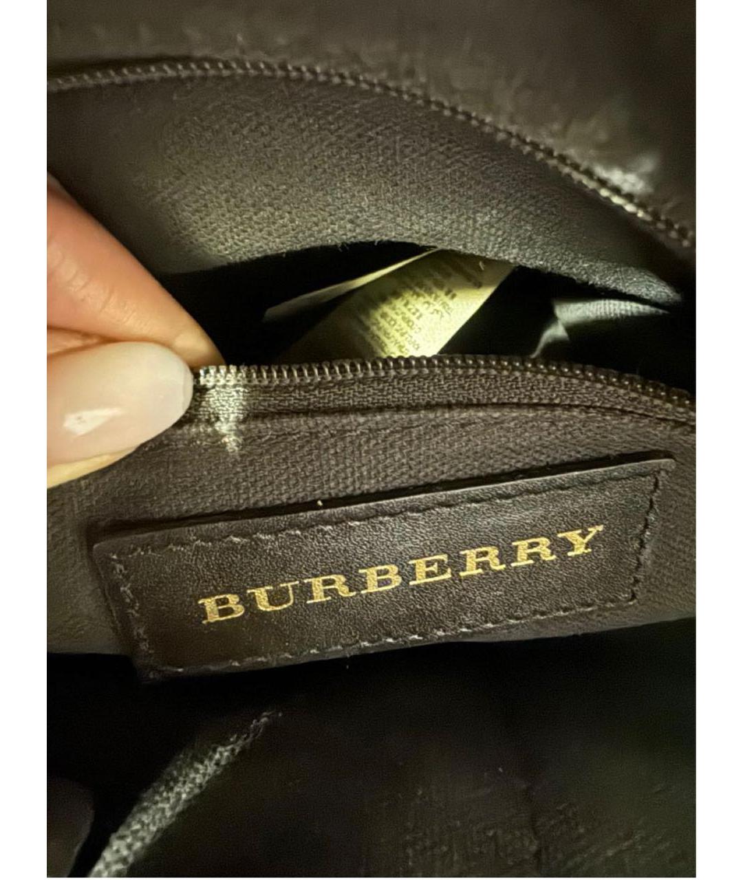 BURBERRY Бежевая кожаная сумка тоут, фото 3