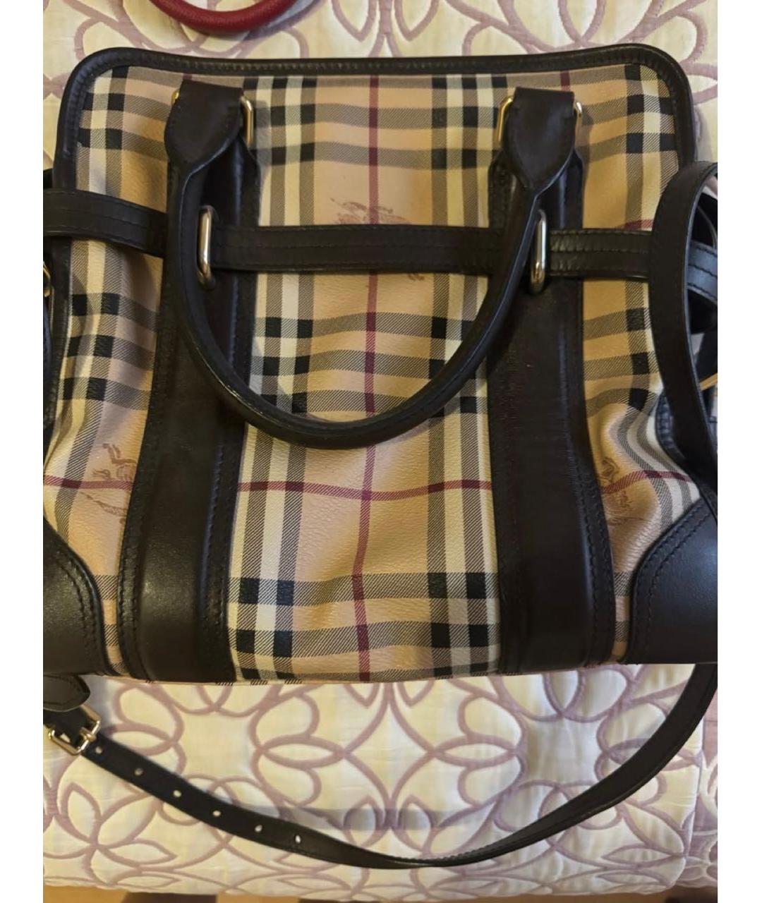 BURBERRY Бежевая кожаная сумка тоут, фото 2