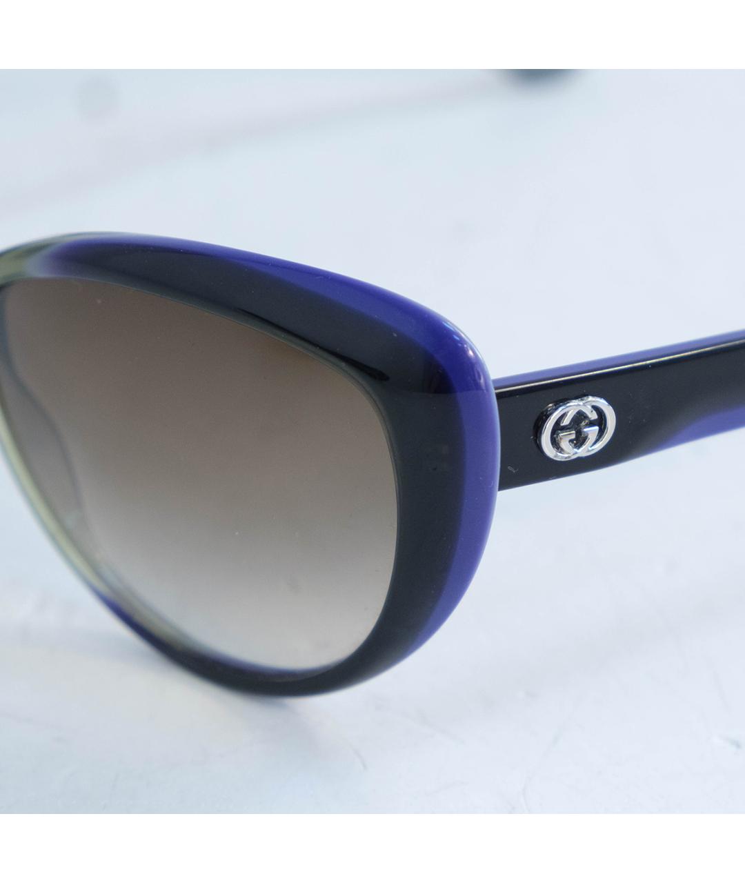 GUCCI Коричневые пластиковые солнцезащитные очки, фото 5