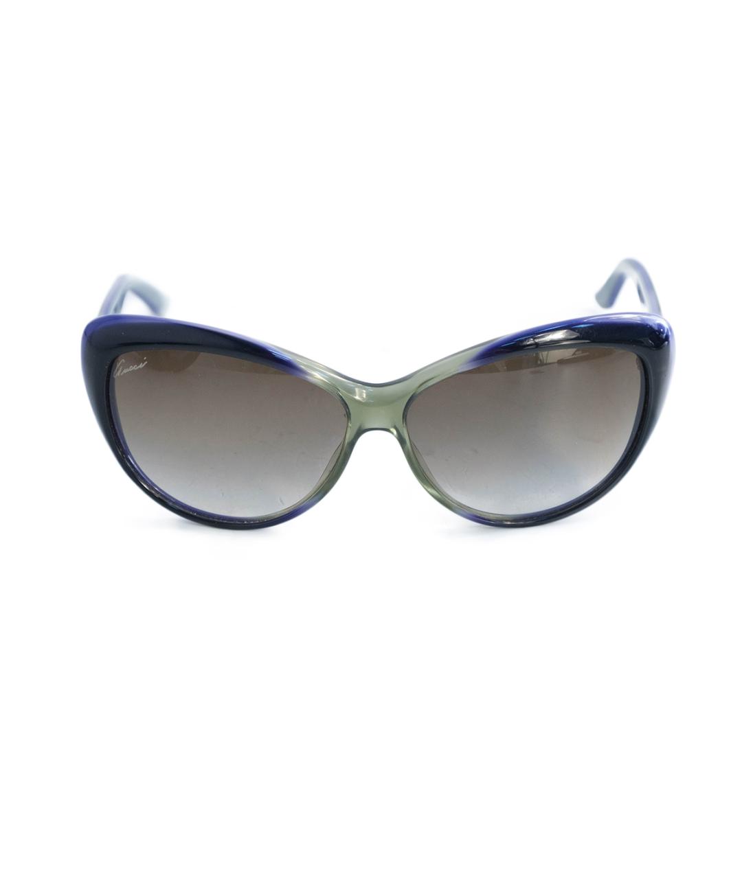 GUCCI Коричневые пластиковые солнцезащитные очки, фото 1