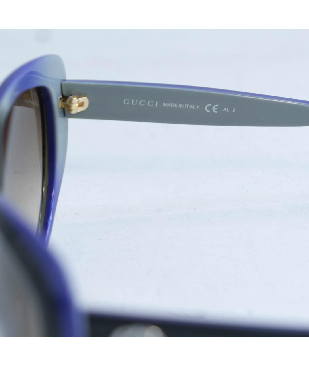 GUCCI Коричневые пластиковые солнцезащитные очки, фото 4