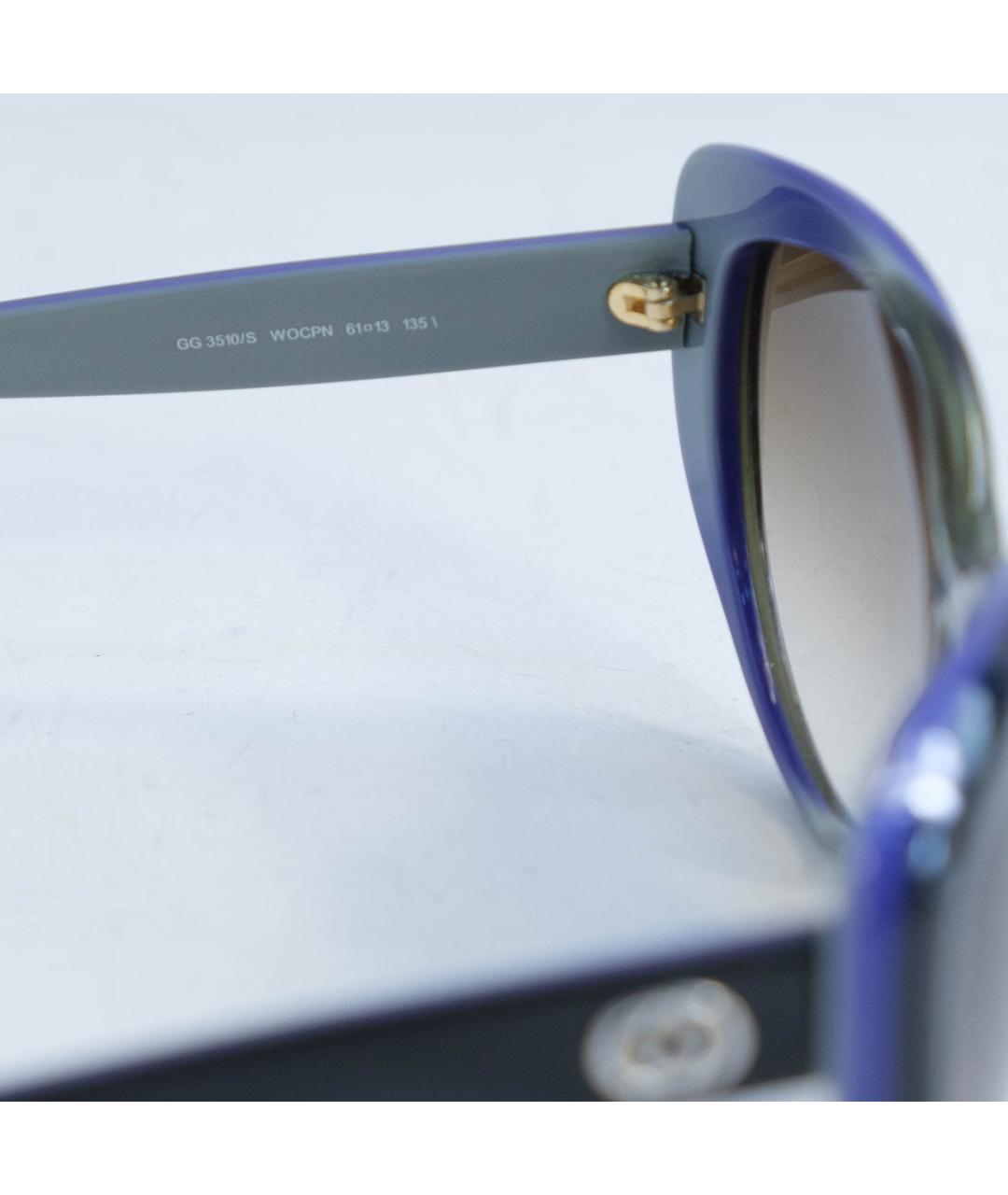 GUCCI Коричневые пластиковые солнцезащитные очки, фото 3