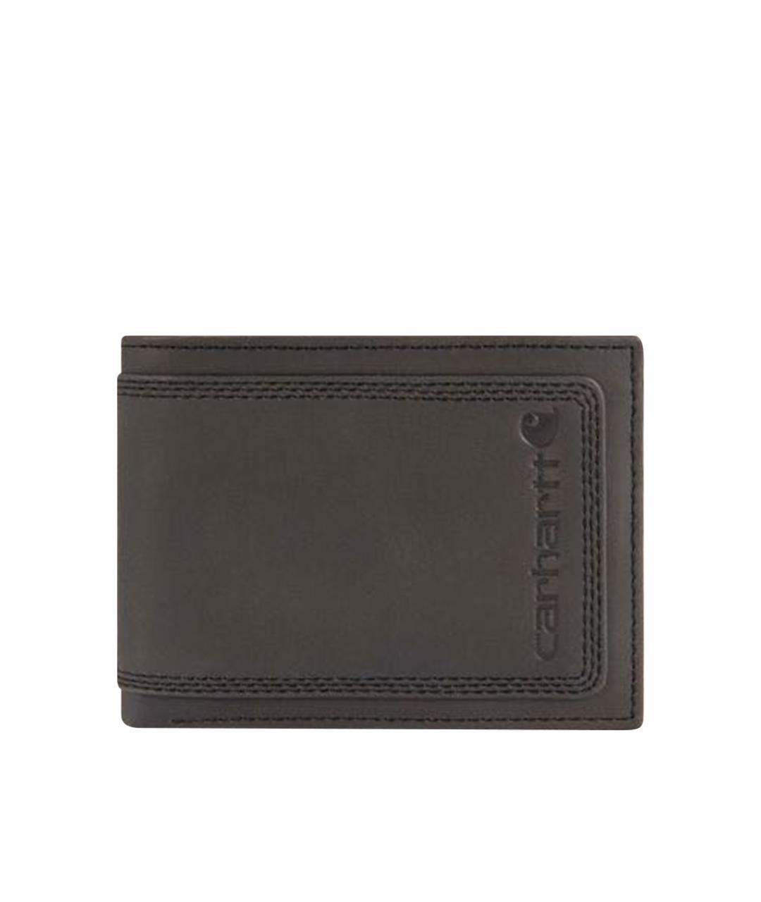 CARHARTT Антрацитовый кожаный кошелек, фото 1
