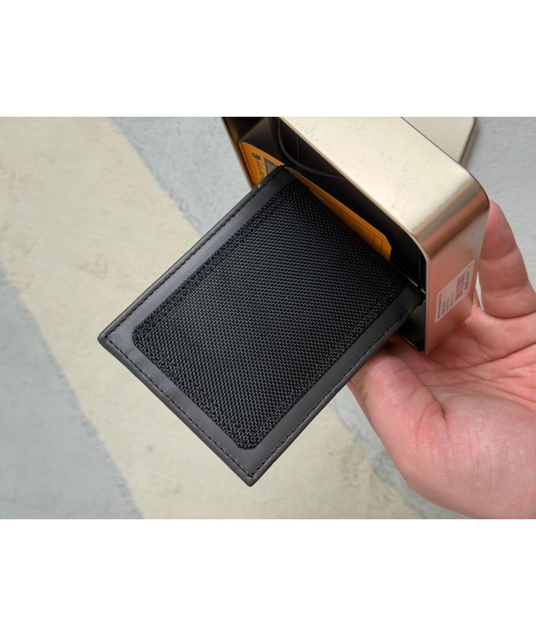 CARHARTT Антрацитовый кожаный кошелек, фото 5