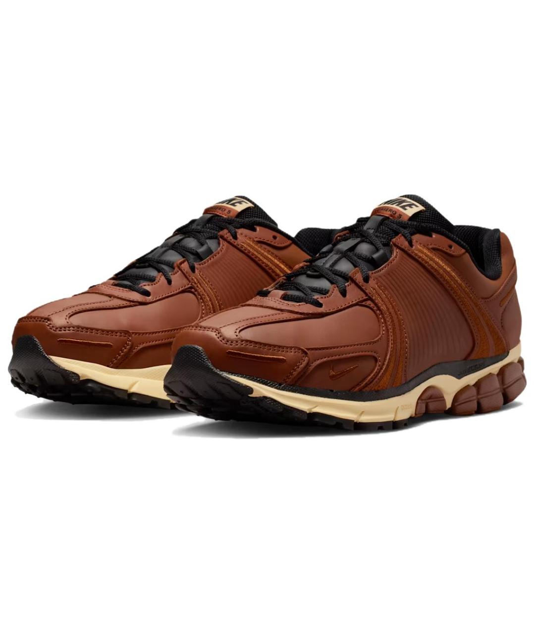 NIKE Коричневые кожаные кроссовки, фото 4