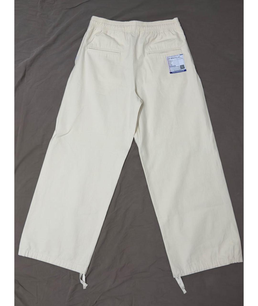 MAISON MIHARA YASUHIRO Бежевые хлопковые повседневные брюки, фото 2