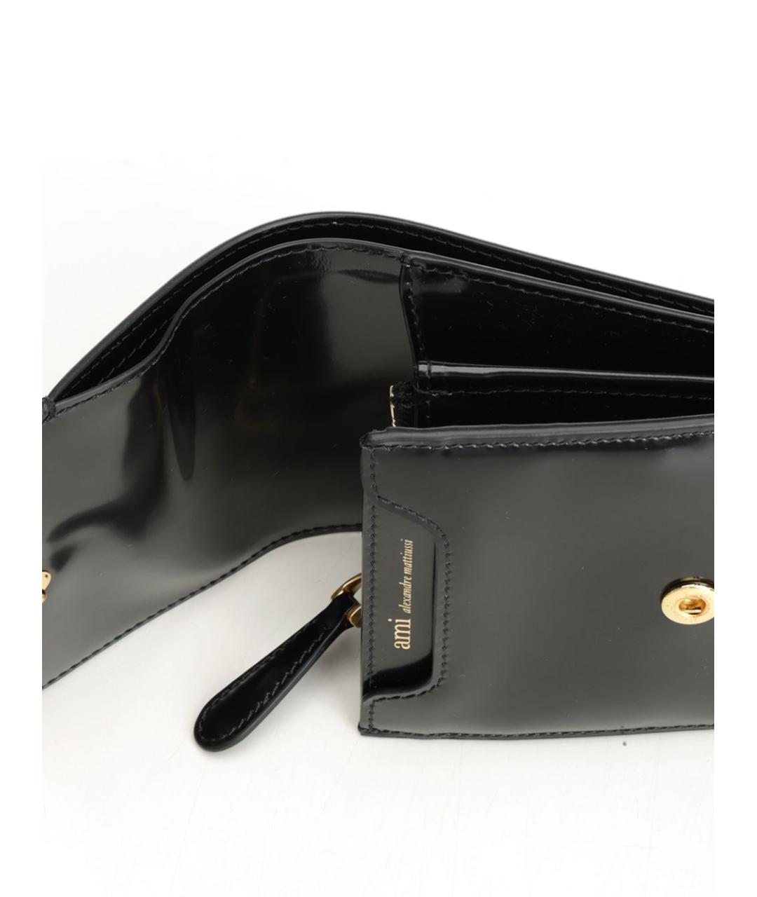 Ami Paris Черный кожаный кошелек, фото 5
