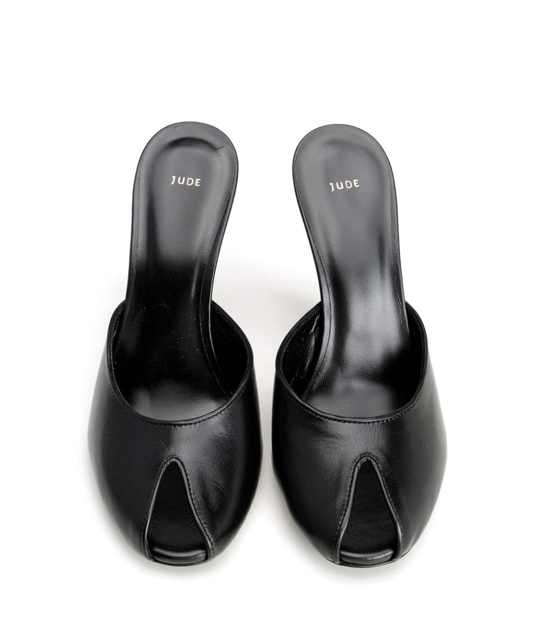 JUDE Черные кожаные мюли, фото 5