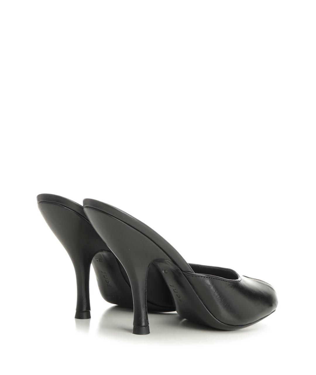 JUDE Черные кожаные мюли, фото 3