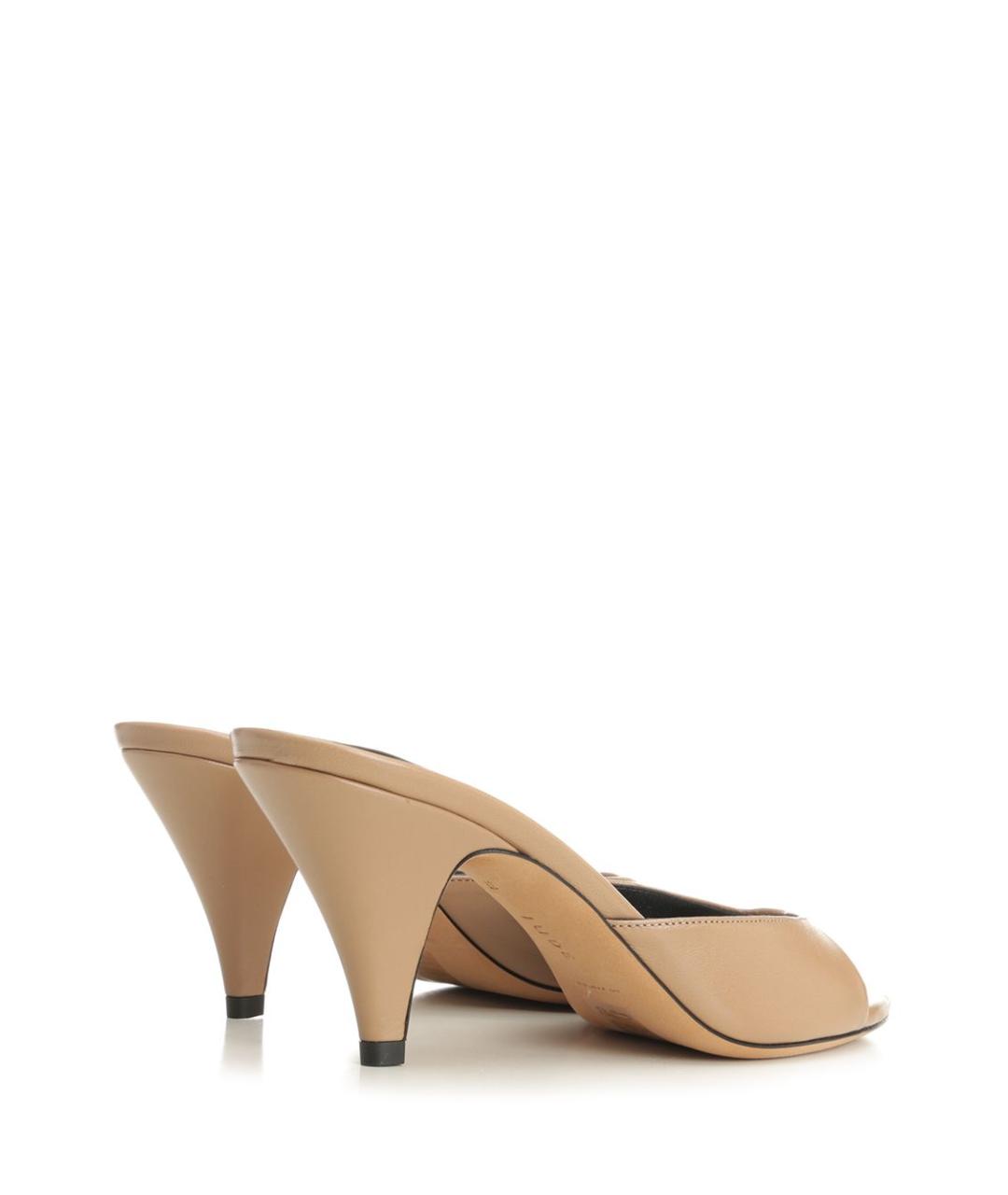 JUDE Бежевые кожаные мюли, фото 3