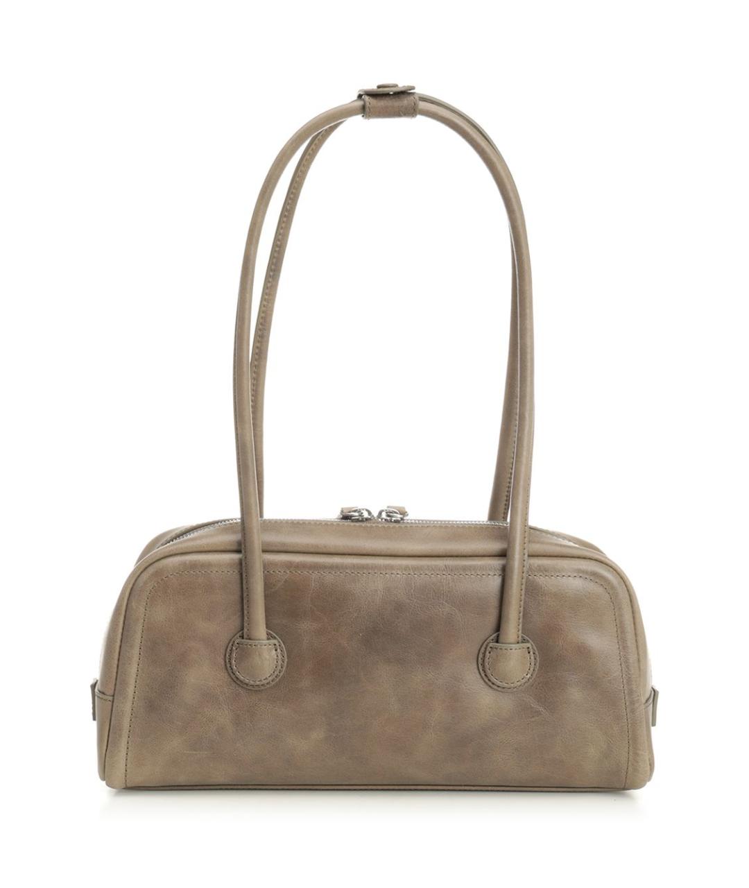 MARGESHERWOOD Серая кожаная сумка через плечо, фото 3