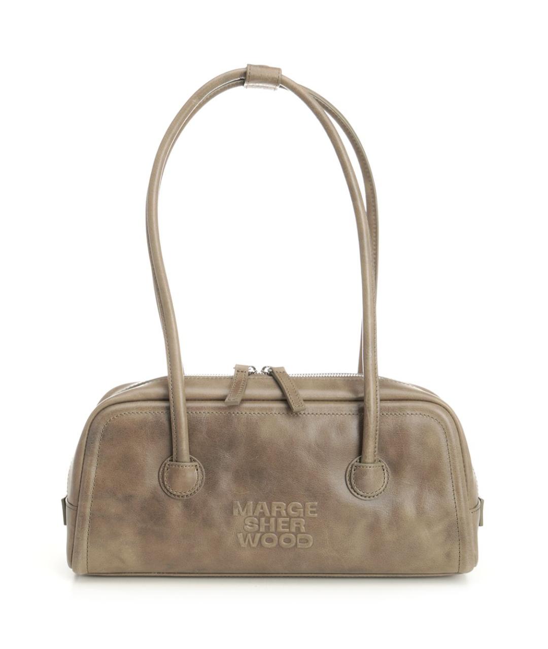 MARGESHERWOOD Серая кожаная сумка через плечо, фото 1