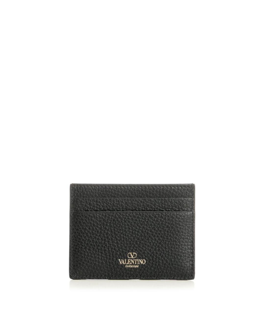 VALENTINO Черный кожаный кошелек, фото 3