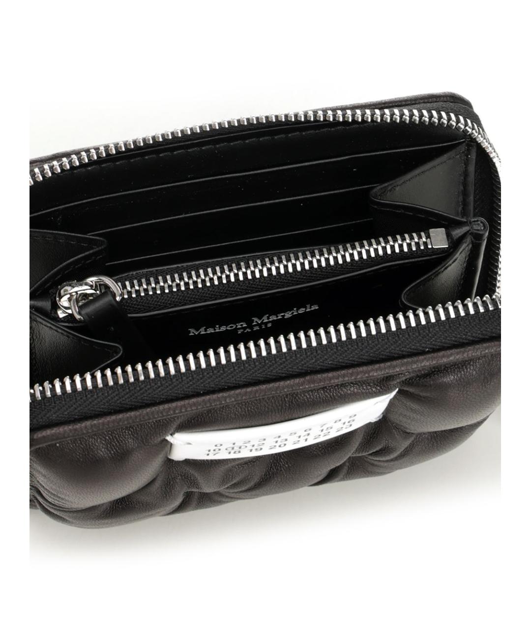MAISON MARGIELA Черный кожаный кошелек, фото 4