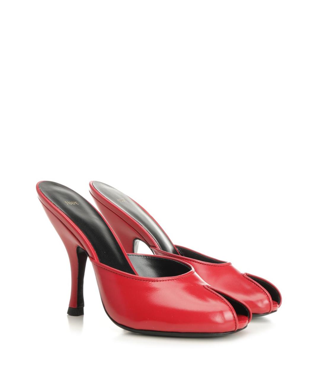 JUDE Красные кожаные мюли, фото 2