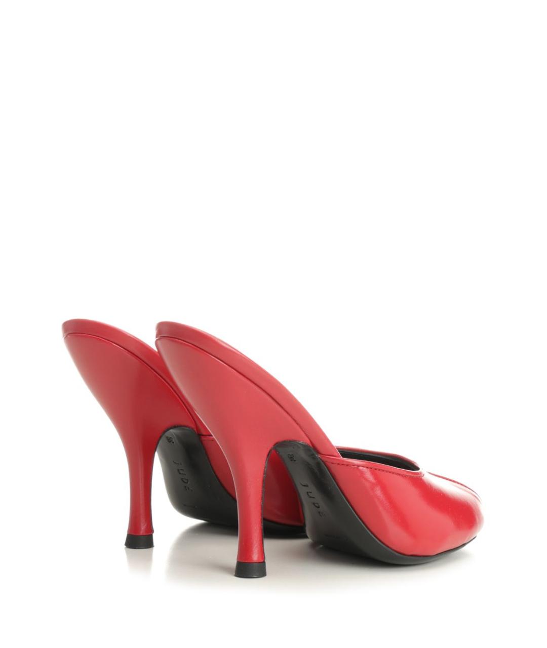 JUDE Красные кожаные мюли, фото 3