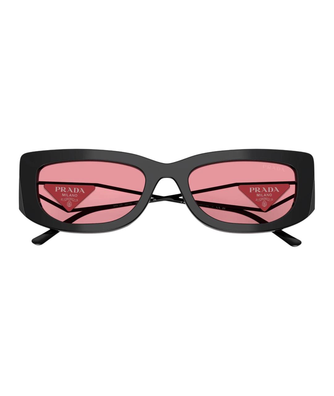 PRADA Черные пластиковые солнцезащитные очки, фото 4