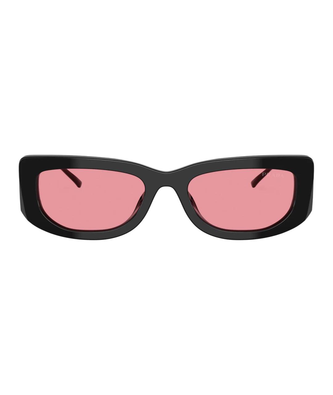 PRADA Черные пластиковые солнцезащитные очки, фото 2