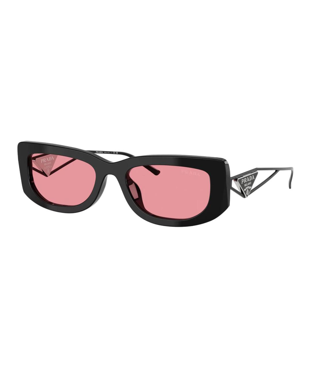 PRADA Черные пластиковые солнцезащитные очки, фото 1