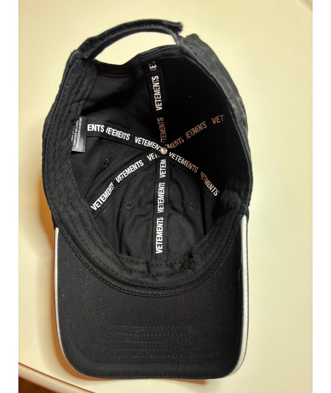VETEMENTS Черная хлопковая кепка, фото 8