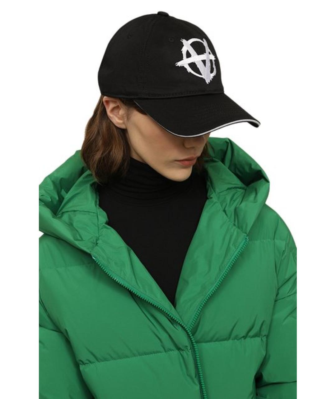 VETEMENTS Черная хлопковая кепка, фото 2
