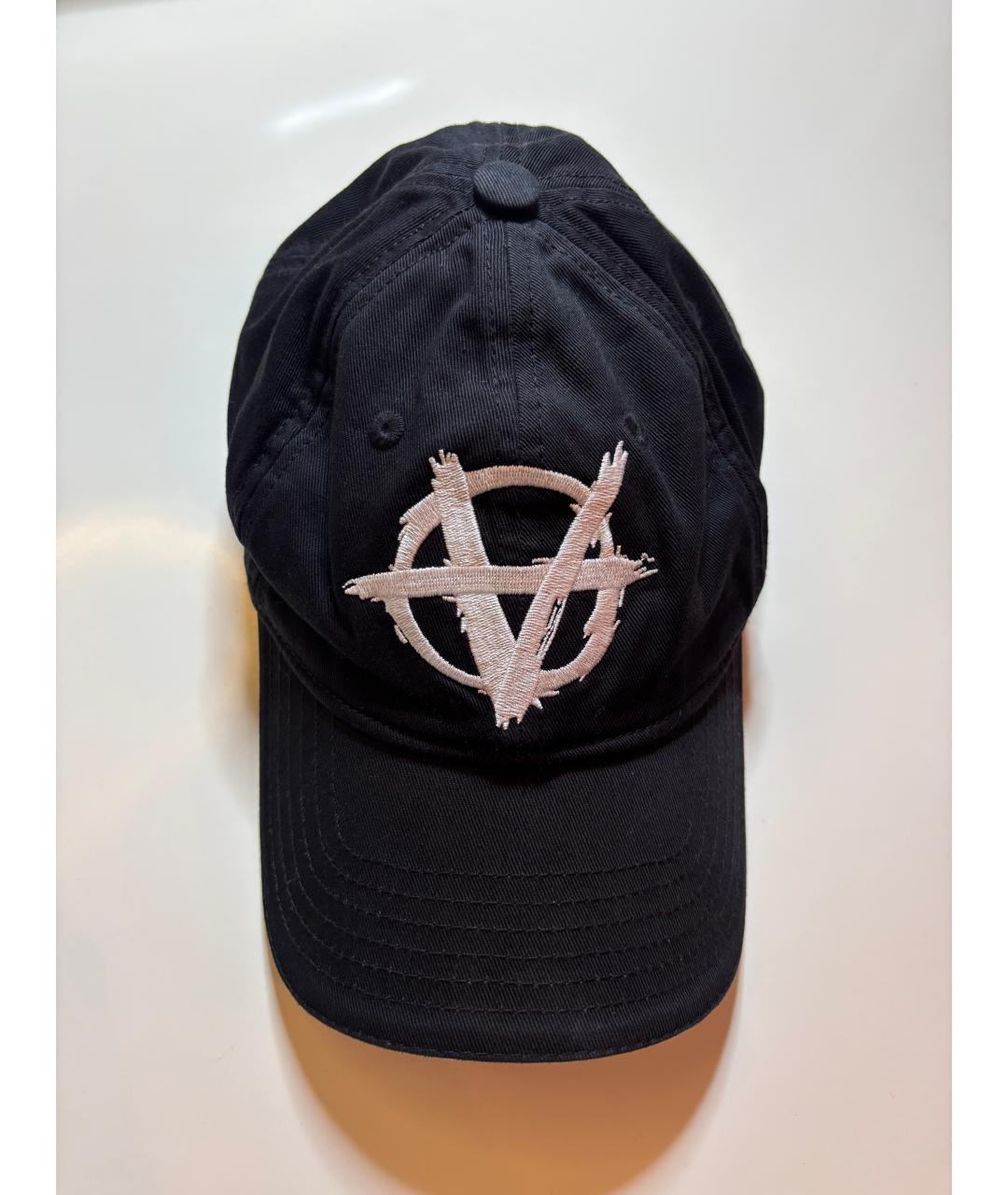 VETEMENTS Черная хлопковая кепка, фото 7