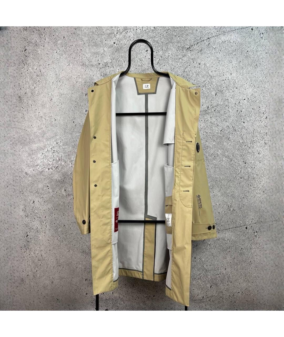 CP COMPANY Бежевый полиамидовый тренч / плащ, фото 2