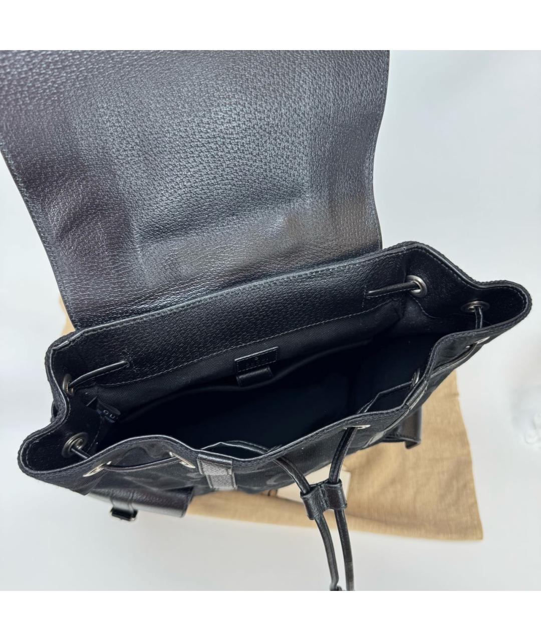 GUCCI Черный тканевый рюкзак, фото 7