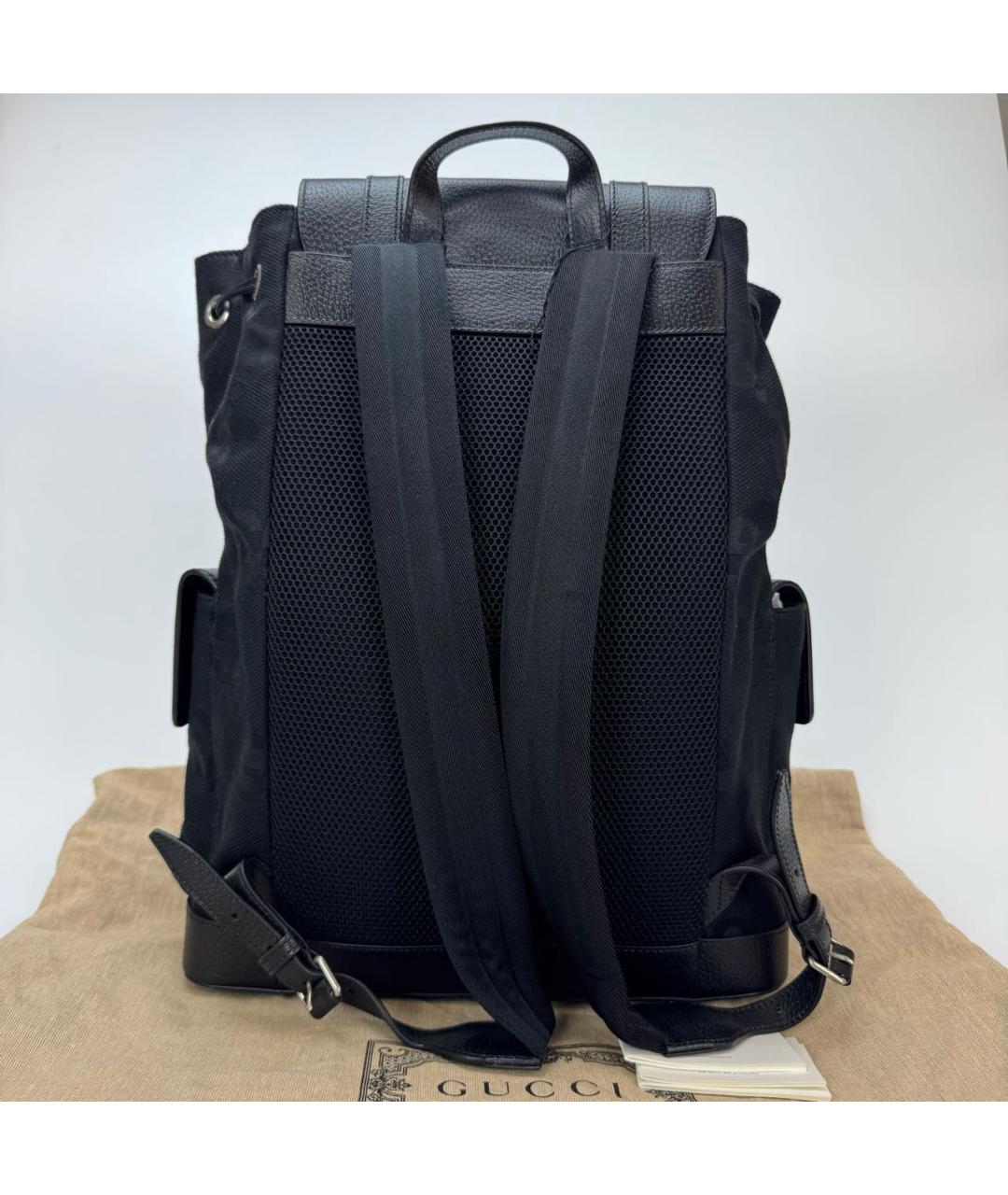GUCCI Черный тканевый рюкзак, фото 4